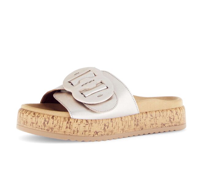 Gabor Damen  Pantolette Gold - Effektleder