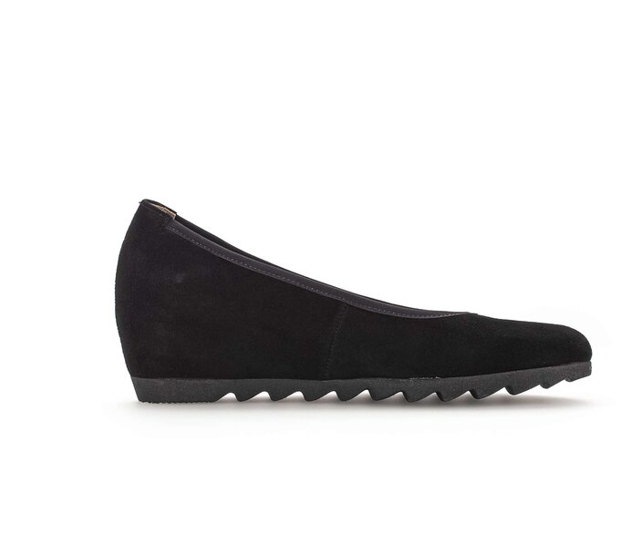 Gabor Damen  Keilpumps Schwarz - Rauleder