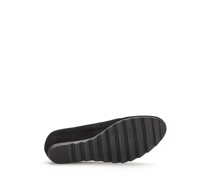 Gabor Damen  Keilpumps Schwarz - Rauleder