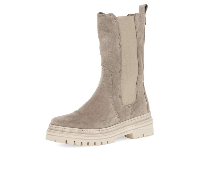 Gabor Damen  Chelsea Boot Beige - Rauleder