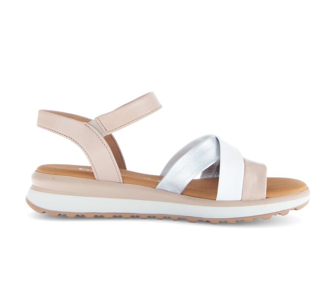 Gabor Damen  Riemchensandale Rosa - Materialmix Leder