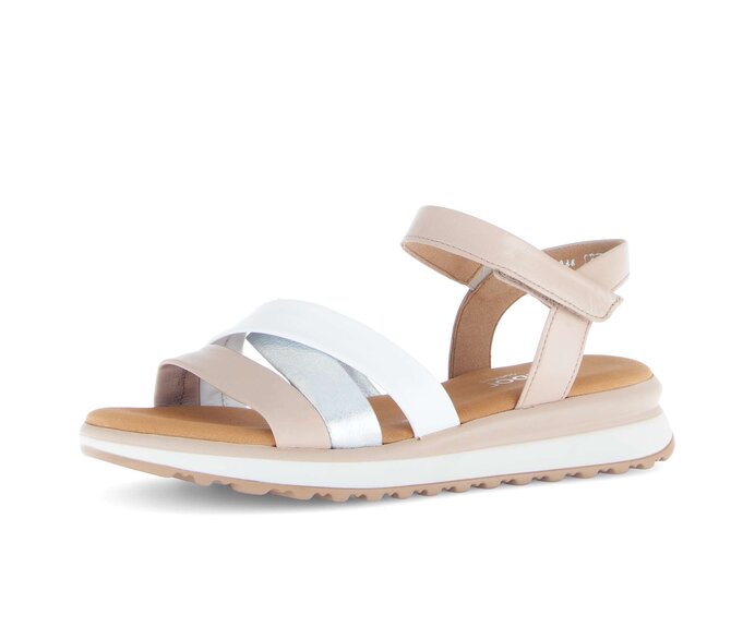 Gabor Damen  Riemchensandale Rosa - Materialmix Leder