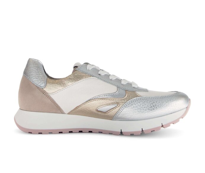 Gabor Damen  Sneaker Low Creme - Materialmix Leder