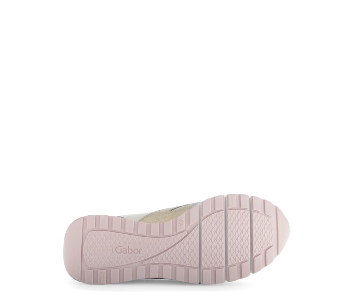 Gabor Damen  Sneaker Low Creme - Materialmix Leder