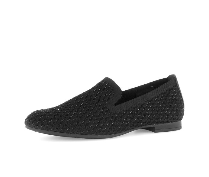 Gabor Damen  Slipper Schwarz - Materialmix Leder/Lederimitat