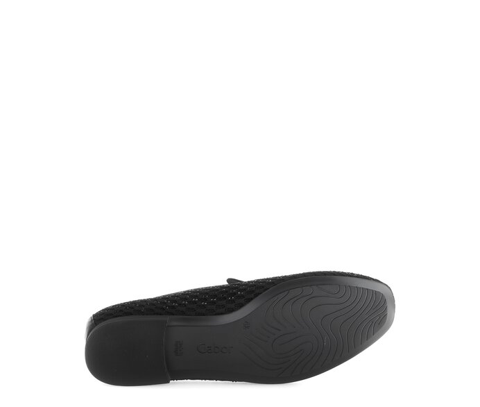 Gabor Damen  Slipper Schwarz - Materialmix Leder/Lederimitat