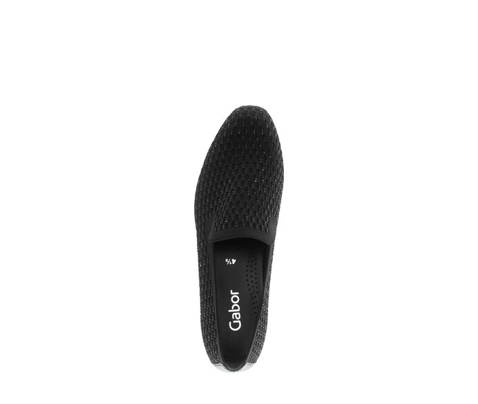 Gabor Damen  Slipper Schwarz - Materialmix Leder/Lederimitat