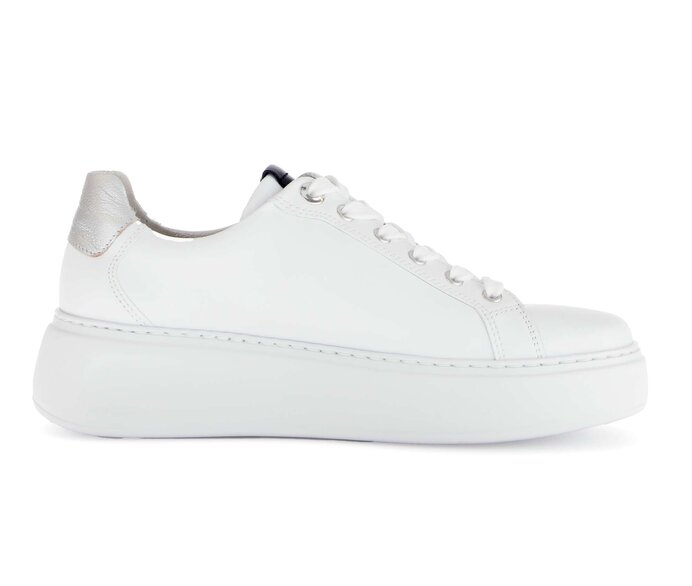 Gabor Damen  Sneaker Low Weiß - Materialmix Leder