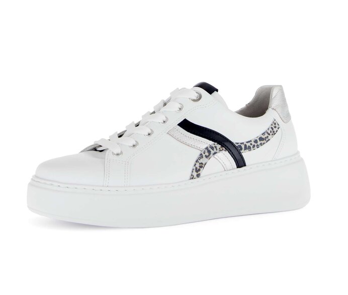 Gabor Damen  Sneaker Low Weiß - Materialmix Leder