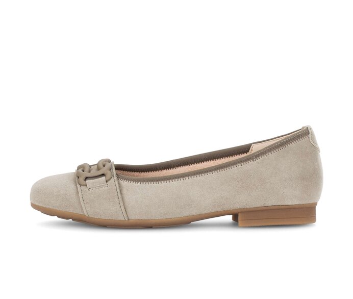 Gabor Damen Eleganter Ballerina Grün - Rauleder