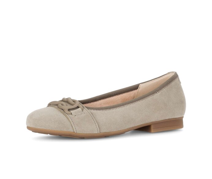 Gabor Damen  Eleganter Ballerina Grün - Rauleder