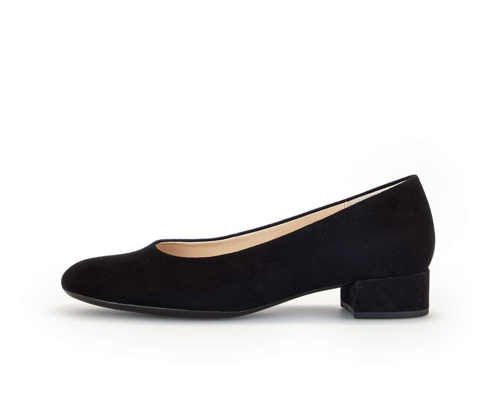 Gabor Damen Eleganter Pumps Schwarz - Rauleder
