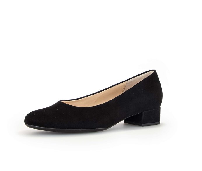 Gabor Damen  Eleganter Pumps Schwarz - Rauleder