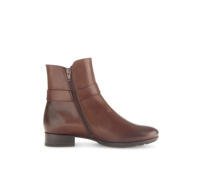 Gabor Damen  Elegante Stiefelette Braun - Glattleder