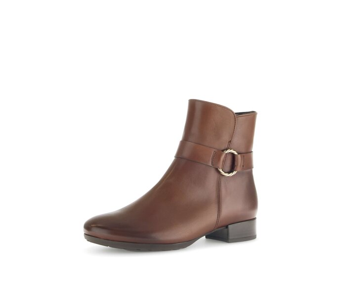 Gabor Damen  Elegante Stiefelette Braun - Glattleder