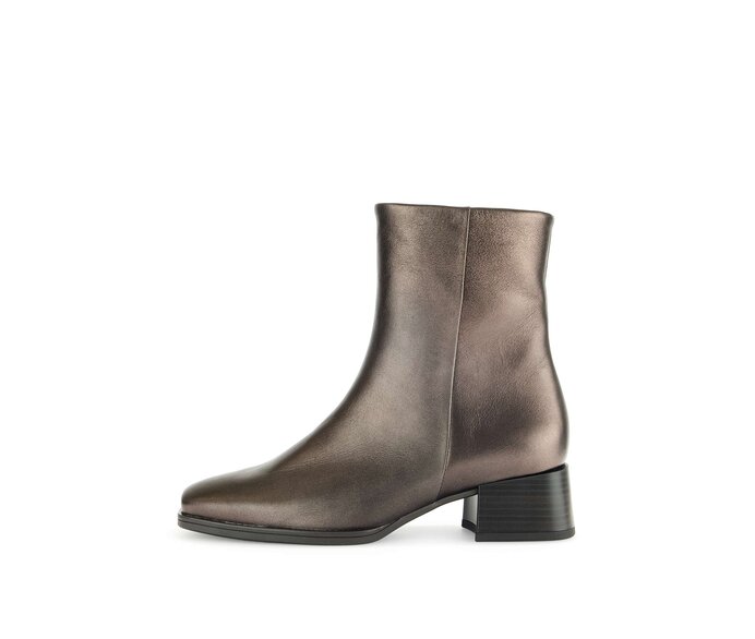 Gabor Damen Elegante Stiefelette Bronze - Glattleder