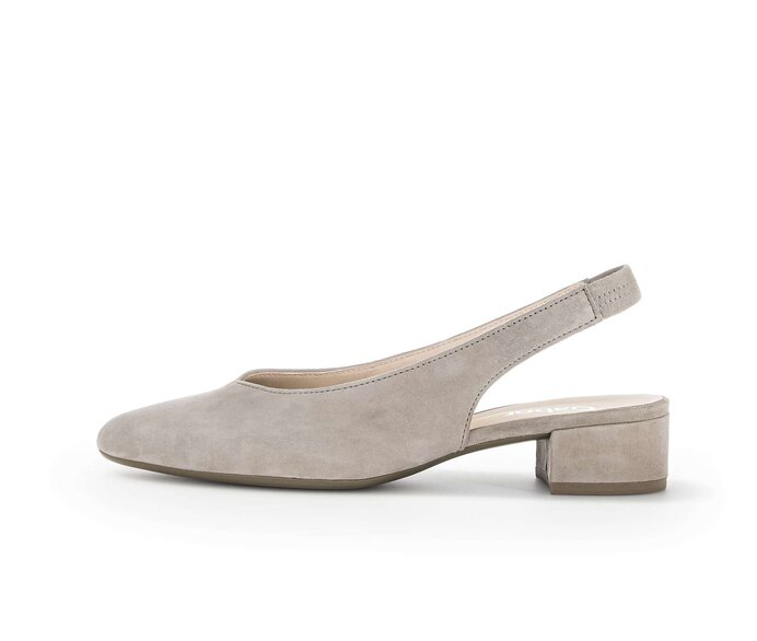 Gabor Damen Slingpumps Grau - Rauleder