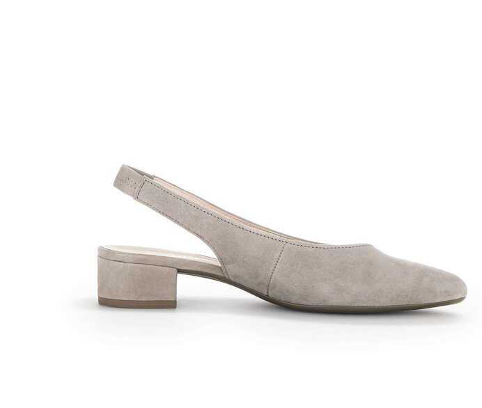 Gabor Damen  Slingpumps Grau - Rauleder