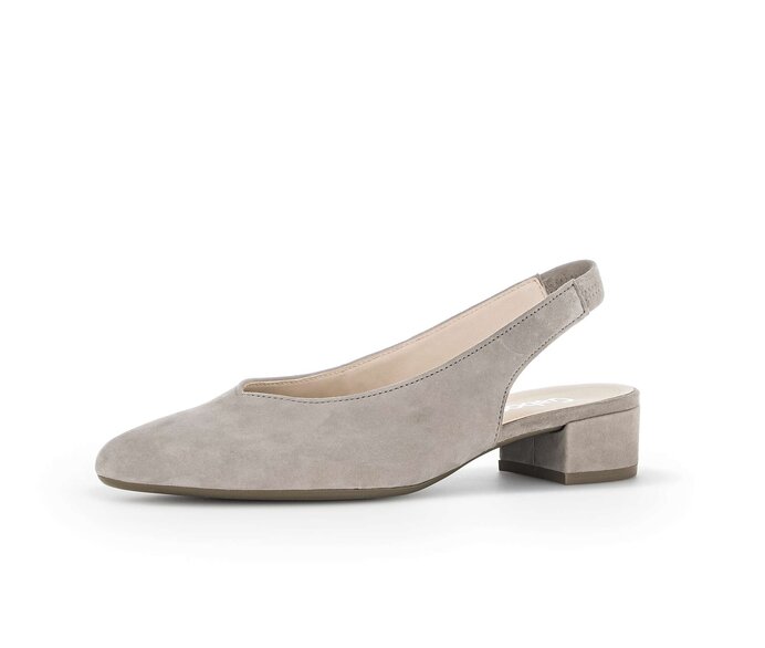 Gabor Damen  Slingpumps Grau - Rauleder