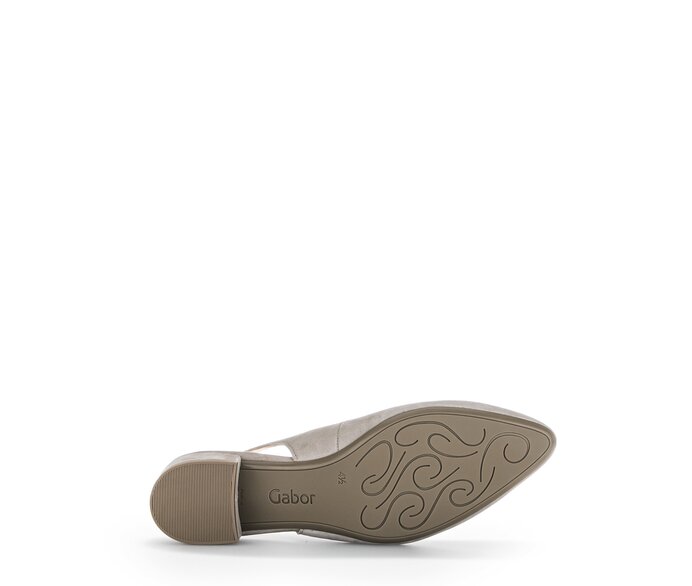 Gabor Damen  Slingpumps Grau - Rauleder