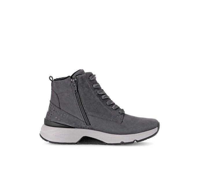 Gabor Damen  Sportliche Stiefelette Grau - Rauleder