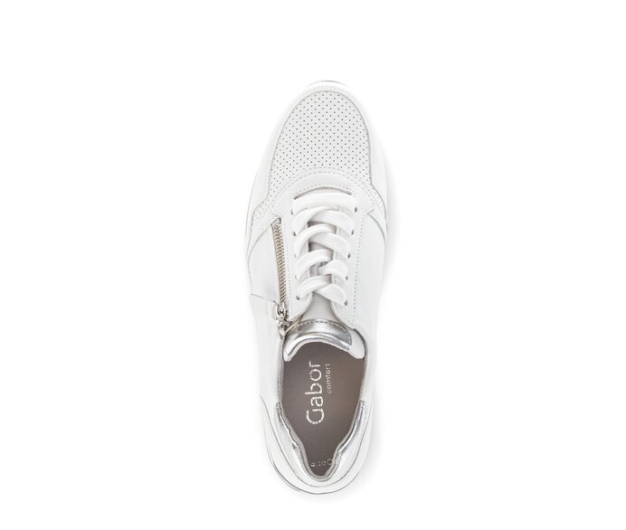Gabor Damen  Sneaker Low Weiß - Glattleder