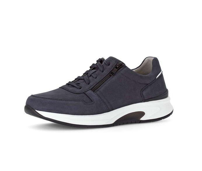 Gabor Herren Rollingsoft Sneaker Low Blau - Nubuk