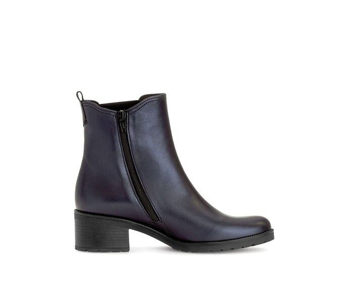 Gabor Damen  Sportliche Stiefelette Blau - Glattleder