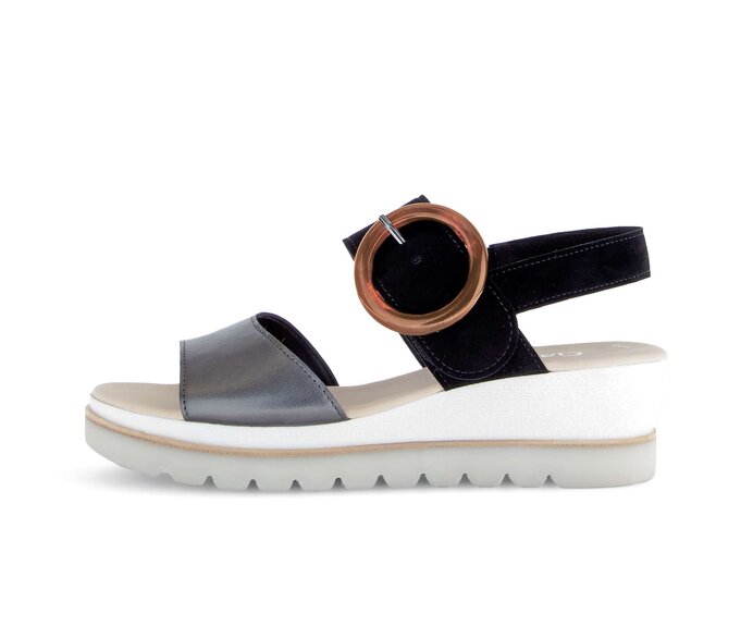 Gabor Damen Plateau Sandale Multicolour - Materialmix Leder