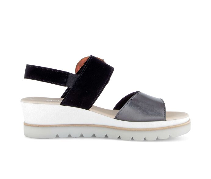 Gabor Damen  Plateau Sandale Multicolour - Materialmix Leder
