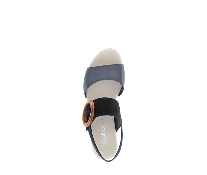 Gabor Damen  Plateau Sandale Multicolour - Materialmix Leder