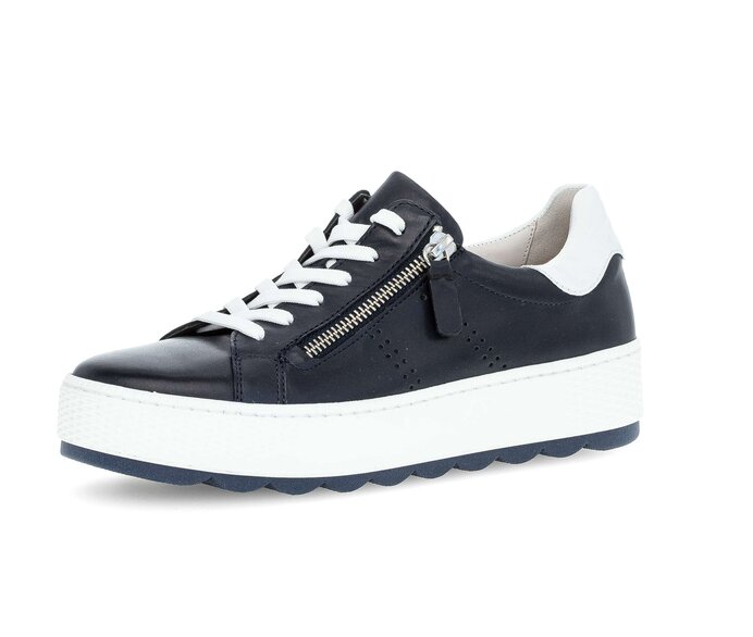 Gabor Damen  Sneaker Low Blau - Glattleder