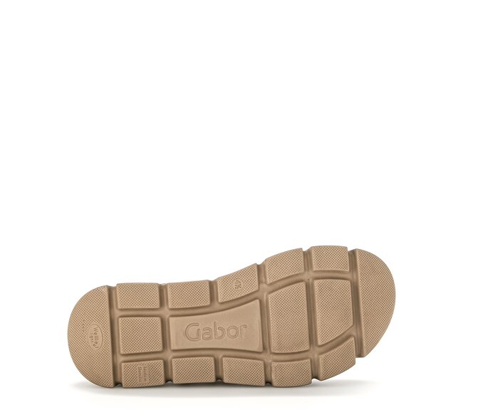 Gabor Damen  Plateau Sandale Beige - Rauleder