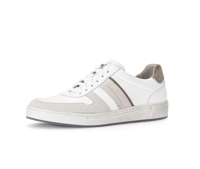 Pius Gabor Herren Sneaker Low Weiß - Glattleder