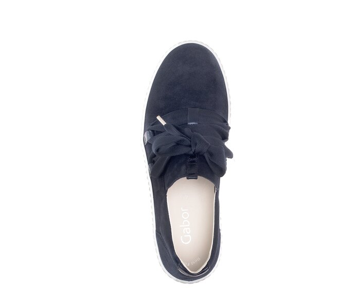 Gabor Damen  Sneaker Low Blau - Materialmix Leder