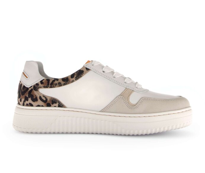 Gabor Damen  Sneaker Low Beige - Materialmix Leder