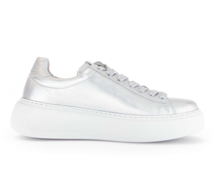 Gabor Damen  Sneaker Low Silber - Effektleder