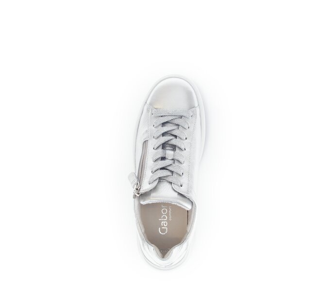 Gabor Damen  Sneaker Low Silber - Effektleder