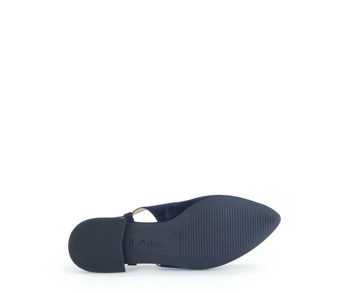 Gabor Damen  Slingpumps Blau - Rauleder