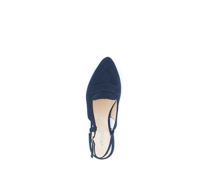 Gabor Damen  Slingpumps Blau - Rauleder