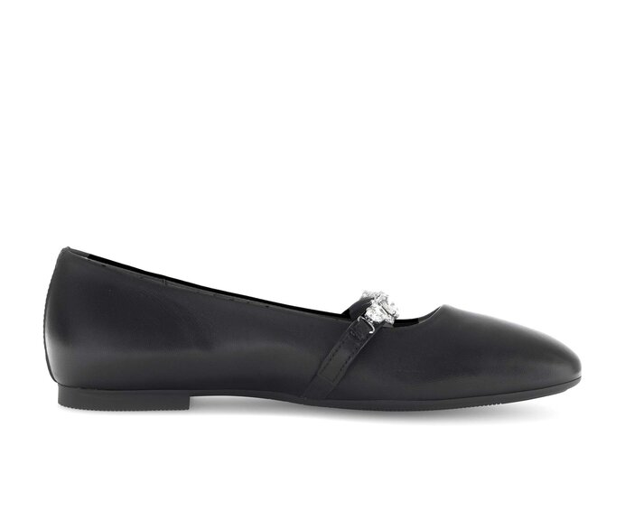 Gabor Damen  Eleganter Ballerina Schwarz - Glattleder
