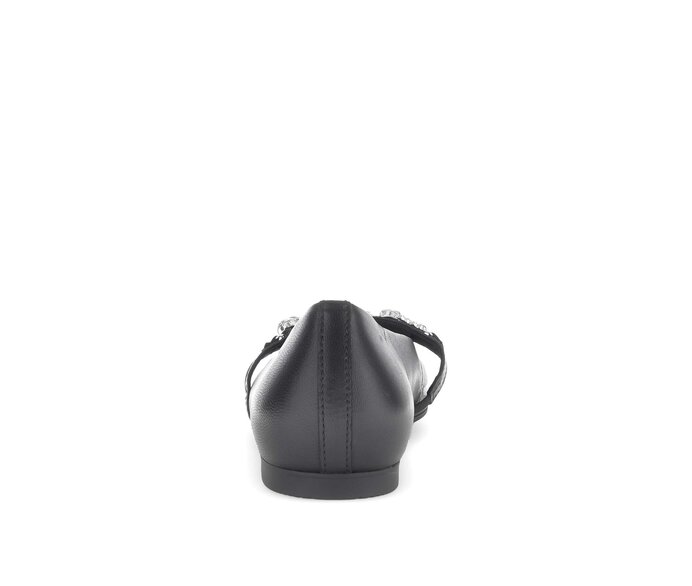 Gabor Damen  Eleganter Ballerina Schwarz - Glattleder