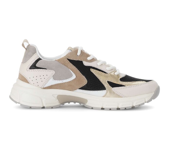 Gabor Damen  Sneaker Low Beige - Materialmix Leder/Lederimitat