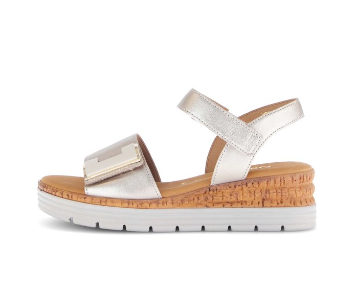 Gabor Damen Riemchensandale Beige - Effektleder
