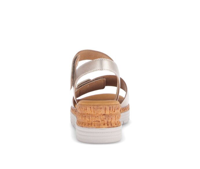 Gabor Damen  Riemchensandale Beige - Effektleder