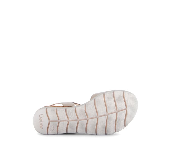 Gabor Damen  Riemchensandale Beige - Effektleder