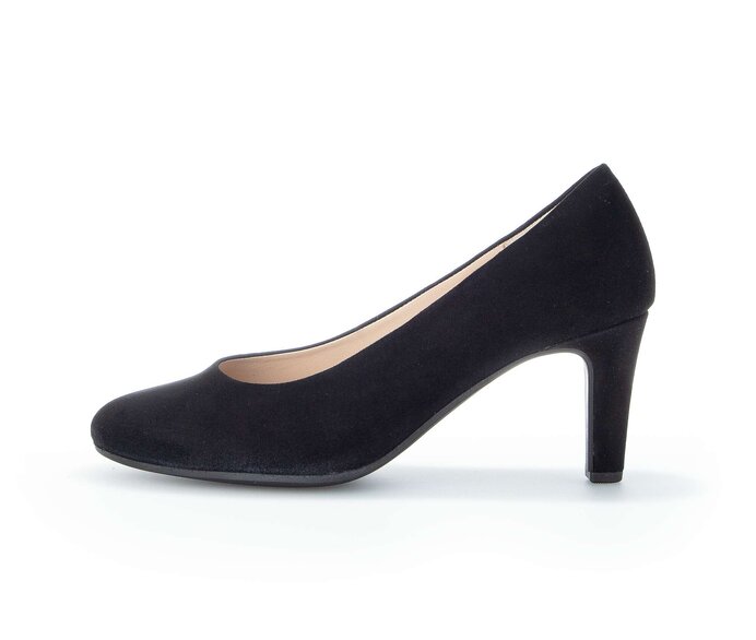 Gabor Damen Eleganter Pumps Schwarz - Rauleder