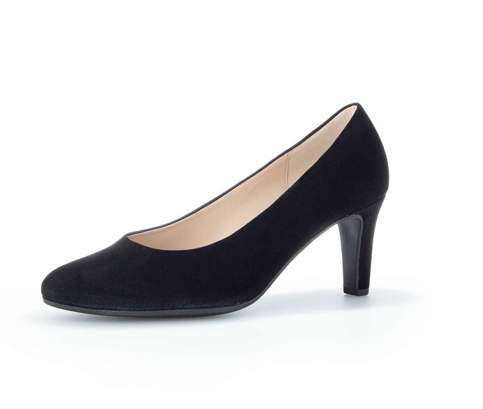 Gabor Damen  Eleganter Pumps Schwarz - Rauleder