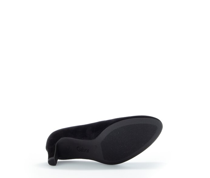 Gabor Damen  Eleganter Pumps Schwarz - Rauleder