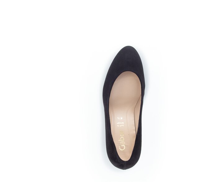 Gabor Damen  Eleganter Pumps Schwarz - Rauleder